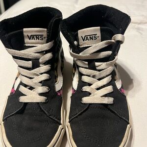 Kids Vans Black High-Top Sneakers